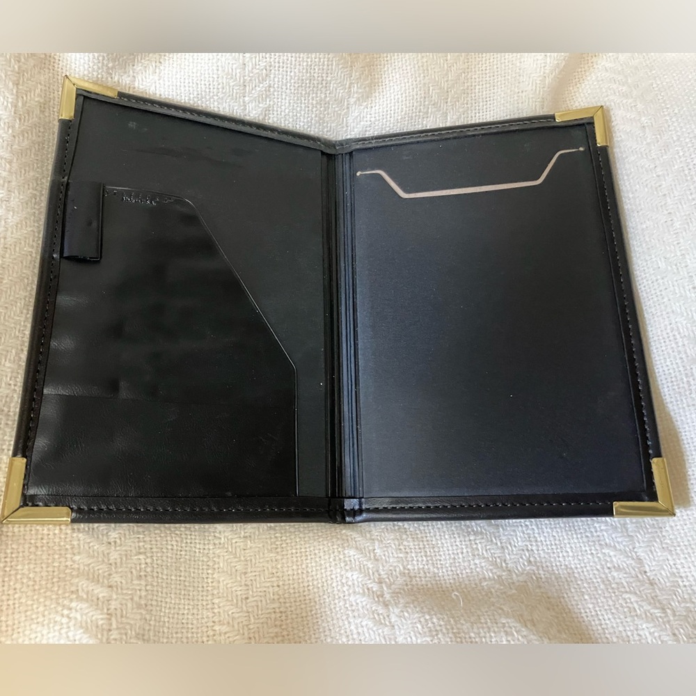 Stafford Small Black Notepad Portfolio